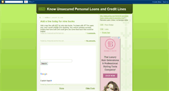 Desktop Screenshot of knowunsecuredloans.blogspot.com
