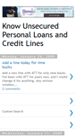 Mobile Screenshot of knowunsecuredloans.blogspot.com