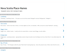 Tablet Screenshot of novascotiaplacenames.blogspot.com