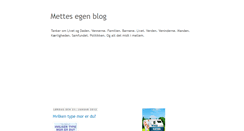 Desktop Screenshot of mettesegenblog.blogspot.com