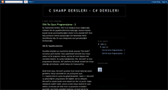 Desktop Screenshot of csharp-derslerim.blogspot.com