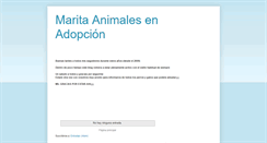 Desktop Screenshot of marita-animalesenadopcion.blogspot.com