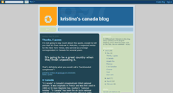 Desktop Screenshot of kristinascanadablog.blogspot.com