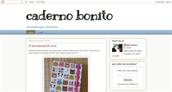 Desktop Screenshot of cadernobonito.blogspot.com