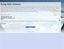 Tablet Screenshot of flyingwithchildren1.blogspot.com