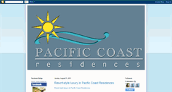 Desktop Screenshot of pacificcoastresidences.blogspot.com