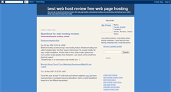 Desktop Screenshot of best-web-host-review-35.blogspot.com