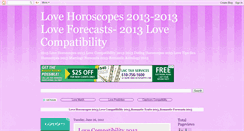 Desktop Screenshot of lovehoroscopes2013.blogspot.com