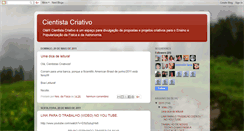 Desktop Screenshot of cientistacriativo.blogspot.com