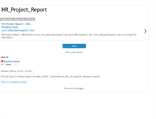 Tablet Screenshot of hr-project-report.blogspot.com