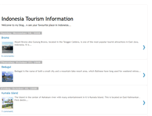 Tablet Screenshot of indonesia-tourism-information.blogspot.com