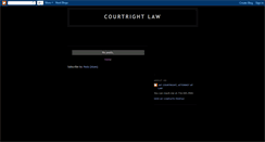 Desktop Screenshot of courtrightlaw.blogspot.com