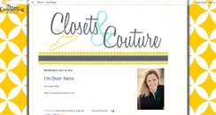 Desktop Screenshot of closetsandcouture.blogspot.com