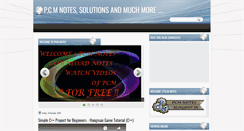 Desktop Screenshot of pcmnotes.blogspot.com