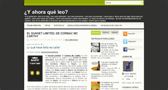 Desktop Screenshot of ahoraqueleo.blogspot.com