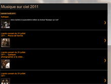 Tablet Screenshot of musique-sur-ciel-2011.blogspot.com