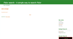 Desktop Screenshot of flickrsrch.blogspot.com