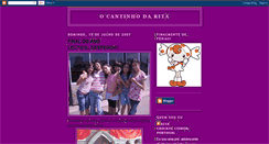Desktop Screenshot of ocantinhodarita.blogspot.com