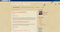 Desktop Screenshot of living-in-sanity.blogspot.com