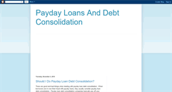 Desktop Screenshot of paydayloandebtconsolidation.blogspot.com