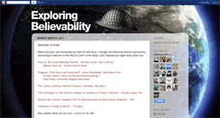 Desktop Screenshot of exploringbelievability.blogspot.com