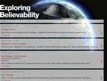 Tablet Screenshot of exploringbelievability.blogspot.com