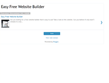 Tablet Screenshot of easyfreewebsitebuilder.blogspot.com