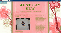 Desktop Screenshot of justsaysew1.blogspot.com