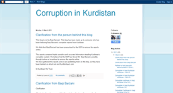 Desktop Screenshot of corruptioninkurdistan.blogspot.com