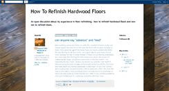 Desktop Screenshot of howrefinishhardwoodfloors.blogspot.com