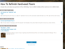 Tablet Screenshot of howrefinishhardwoodfloors.blogspot.com