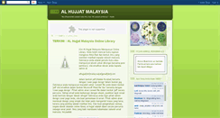 Desktop Screenshot of alhujjatmalaysia.blogspot.com