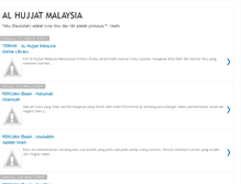 Tablet Screenshot of alhujjatmalaysia.blogspot.com
