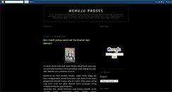Desktop Screenshot of menujuproses.blogspot.com