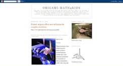 Desktop Screenshot of origami-math4kids.blogspot.com