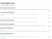 Tablet Screenshot of meaninglesslines.blogspot.com