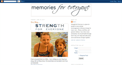 Desktop Screenshot of memoriesforeveryone.blogspot.com