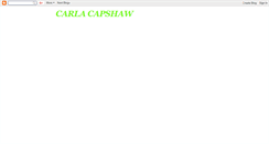 Desktop Screenshot of carlacapshaw.blogspot.com