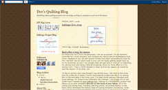 Desktop Screenshot of deesquiltingblog.blogspot.com