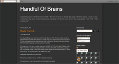 Desktop Screenshot of handfulofbrains.blogspot.com