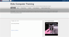 Desktop Screenshot of kidscomputertraining.blogspot.com