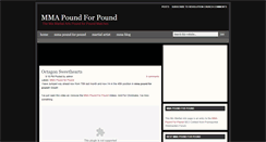 Desktop Screenshot of mma-poundforpound.blogspot.com