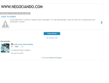 Tablet Screenshot of negociandoloquesea.blogspot.com