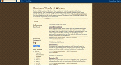 Desktop Screenshot of businesswordsofwisdom.blogspot.com