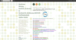 Desktop Screenshot of kodermamininginstitute.blogspot.com