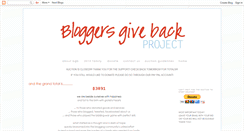 Desktop Screenshot of bloggersgivebackproject.blogspot.com