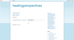 Desktop Screenshot of healingperspectives.blogspot.com