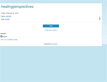 Tablet Screenshot of healingperspectives.blogspot.com