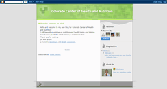 Desktop Screenshot of coloradohealthnutrition.blogspot.com