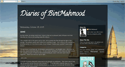 Desktop Screenshot of diariesofbintmahmood.blogspot.com